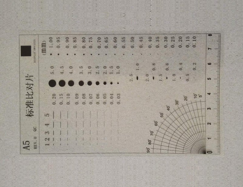 Sanyue Flaw Detection Gauge SEC Size Estimation Chart (Transparency) for Defects and Measuring (Transparent, 5) - Image 2